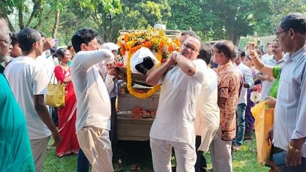 Ramkrishna Vivekananda Vidyamandir school former teacher Paresh Chakraborty passed away. TIWN Pic April 15